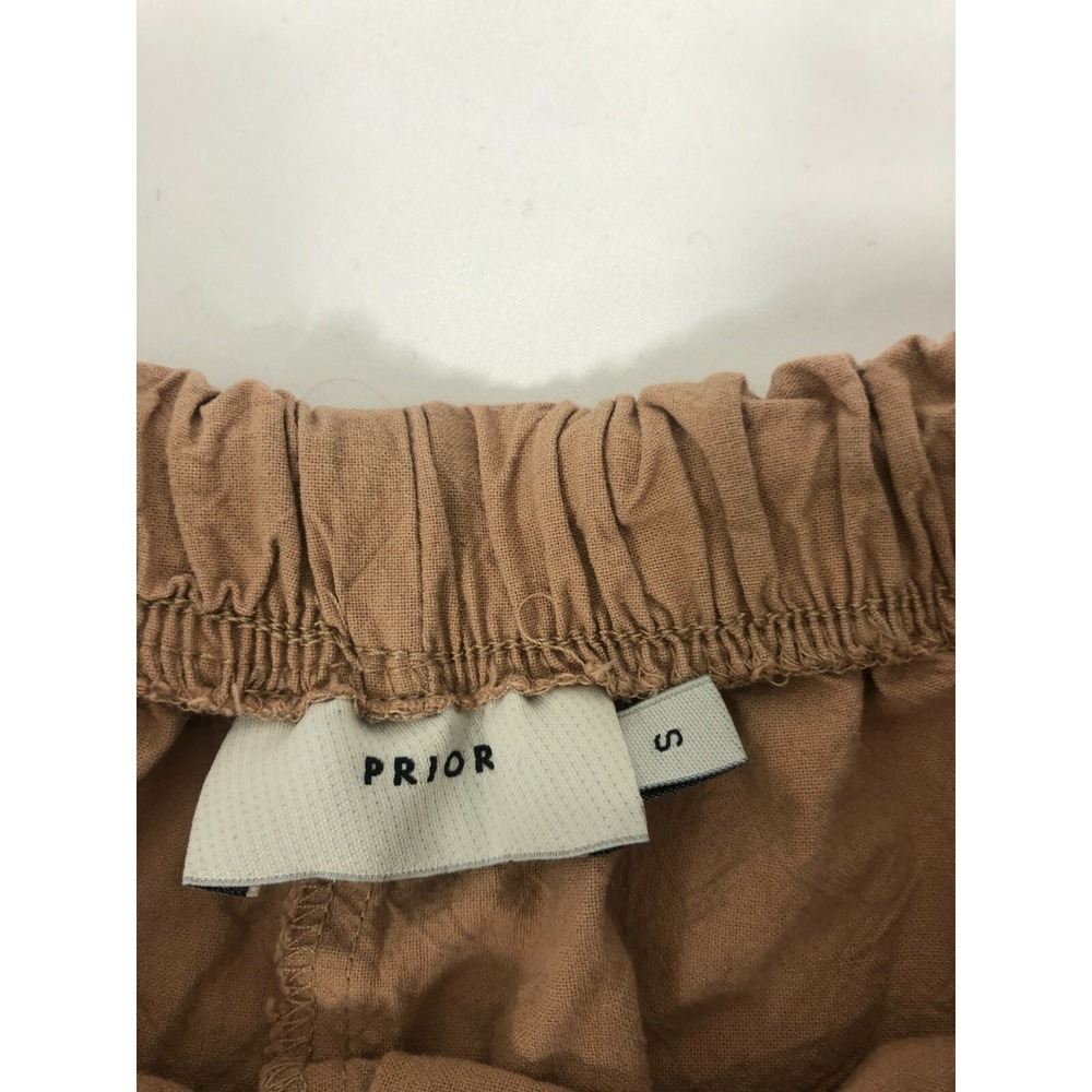 Prior Womens Size Small Tan Brown Shorts Balloon Side Slit Preowned - Picture 2 of 8